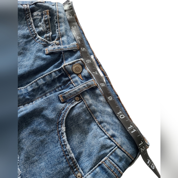 RSQ| DISTRESSED | VINTAGE HIGH RISE JEAN SHORTS | SIZE 23 - Picture 8 of 11